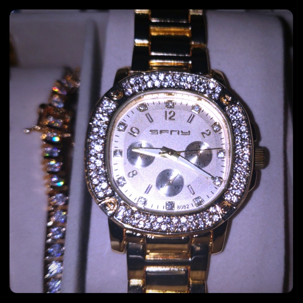 Womens SFNY Fashion Bling watch